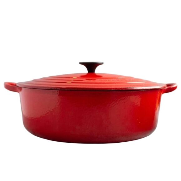 Le Creuset Enameled Cast Iron Oval 6 75Qt Dutch Oven- Chili Red - Picture 1 of 13